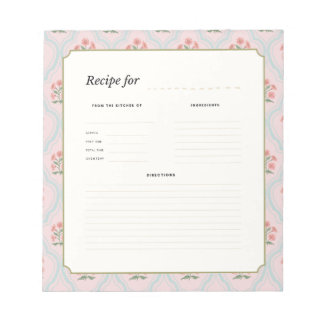 Vintage Kruidenshop Lijst Notitieblok met Botanisc