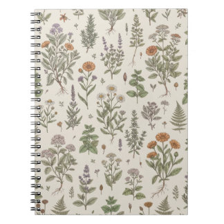 Vintage Kruidentuin & Wilde Bloemen Notitieboek