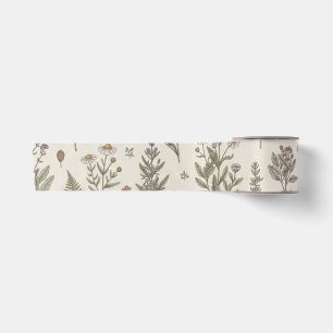 Vintage Kruidentuin & Wilde Bloemen Notitieboek Satijnen Lint