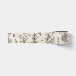 Vintage Kruidentuin & Wilde Bloemen Notitieboek Satijnen Lint