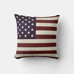 Vintage kruisarcering Amerikaanse vlag sterren en Kussen
