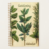 Vintage Küchenkräuter Basilikum Minze Rosmarin Planner (Voorkant)