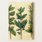 Vintage Küchenkräuter Basilikum Minze Rosmarin Planner (Achterkant)