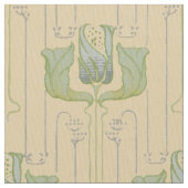 Vintage Kunst-en-Ambachtstijl Tulp Patroon Stof (Close Up)
