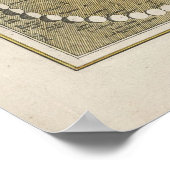 Vintage kunst fasen van Maan kaart - selenografisc Poster (Hoek)