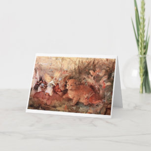 Vintage Kunst - Feeën en een Kat, Kaart