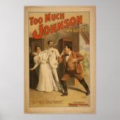 Vintage Kunst Te veel Johnson Poster (Voorkant)