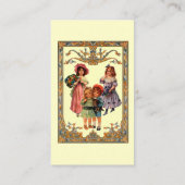 Vintage Kunst Victoriaans Visitekaartje (Achterkant)