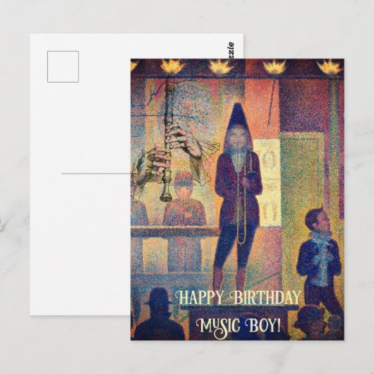VINTAGE KUNSTMUZIKANT FLUIT VERJAARDAG Aangepast Briefkaart (Voorkant / Achterkant)