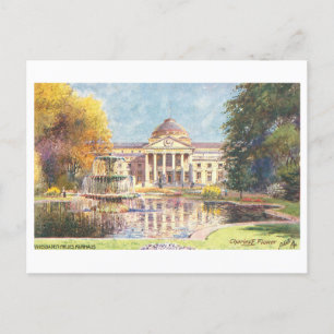 Vintage Kurhaus in Wiesbaden, Duitsland Briefkaart