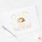 Vintage Kurkuma Thee Vierkant Label (Envelop)