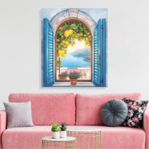 vintage Kust Romantisch Landschap Balkon en Citroe