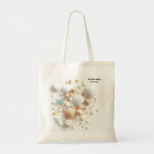 Vintage Kust Waterverf Schelp Decoratie Tote Bag