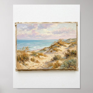 Vintage Kustduinen I Vintage Schilderij Poster