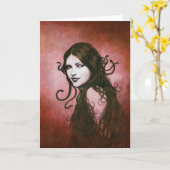 Vintage Kwal Kaart (Gele Bloem)