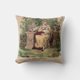 Vintage La Bonne Mere (de Goede Moeder), teruggeze Kussen