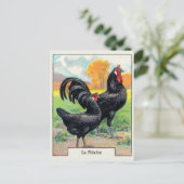Vintage La Fleche Chicken Briefkaart (Staand voorkant)