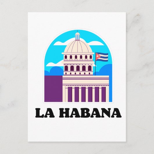 Vintage La Habana Cuba Briefkaart (Voorkant)