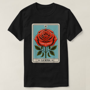 Vintage La Rosa Bingo Card Roos Design T-shirt