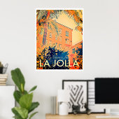 Vintage La Valencia Hotel Travel Poster (Thuiskantoor)