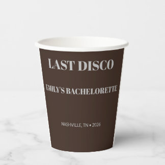 Vintage Laatste Disco Meisjesuitje  Papieren Bekers