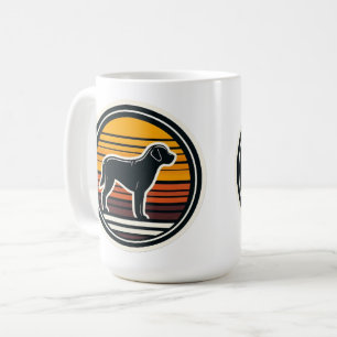 Vintage Labrador Retriever Retro Zonsondergang Hon Koffiemok