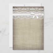 Vintage Lace en Linen Rustic Elegance Vrijgezellen Kaart (Achterkant)