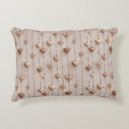 Vintage Lace Heart Strings Accent Kussen