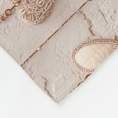 Vintage Lace Heart Strings Fleece Deken (Hoek)