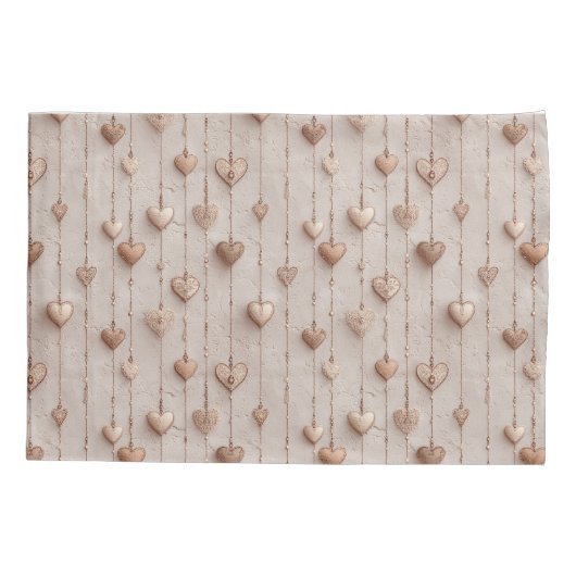 Vintage Lace Heart Strings Kussensloop (Achterkant)