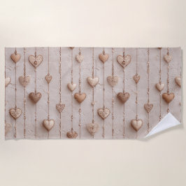 Vintage Lace Heart Strings Strandlaken