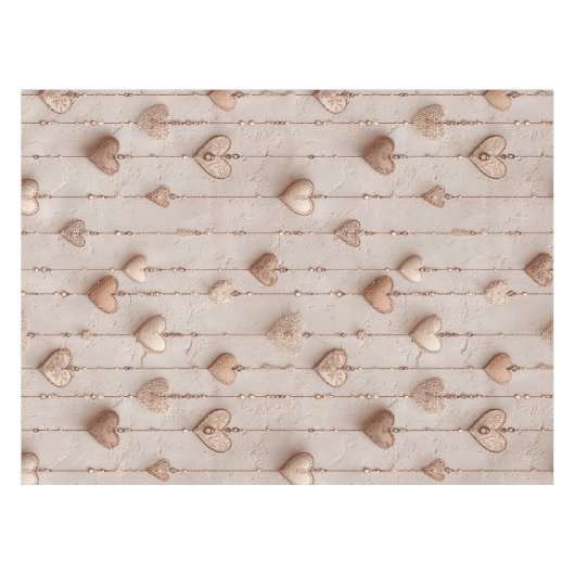 Vintage Lace Heart Strings Tafelkleed (Voorkant (Horizontaal))