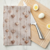 Vintage Lace Heart Strings Theedoek (Quarter Fold)