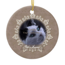 Vintage Lace Pet Cat Memorial Ornament