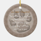 Vintage Lace Pet Memorial Ornament (Achterkant)