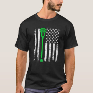 Vintage Lacrosse St. Patrick's Day Amerikaanse Vla T-shirt