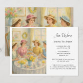 Vintage Ladies Spring Tea Party  Kaart (Voorkant / Achterkant)