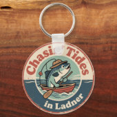 Vintage Ladner BC Grappige Vis Sleutelhanger (Achterkant)