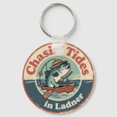 Vintage Ladner BC Grappige Vis Sleutelhanger (Achterkant)