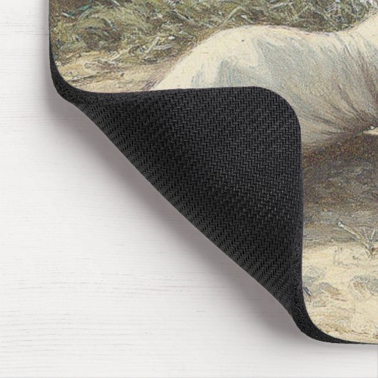 Vintage Lady on Beach Muismat (Hoek)