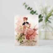 Vintage Lady Portrait Briefkaart (Staand voorkant)
