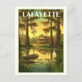 Vintage Lafayette Louisiana Briefkaart (Voorkant)