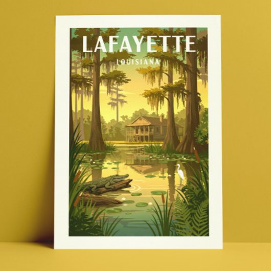 Vintage Lafayette Louisiana Briefkaart