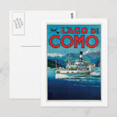 Vintage Lago di Como Briefkaart (Voorkant / Achterkant)