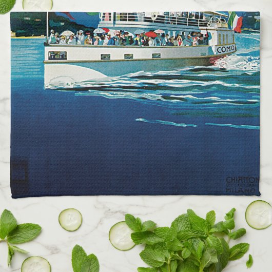 Vintage Lago di Como Theedoek (Gevouwen)
