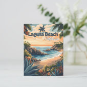 Vintage Laguna Beach California Briefkaart (Staand voorkant)
