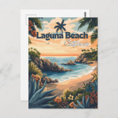 Vintage Laguna Beach California Briefkaart (Voorkant / Achterkant)
