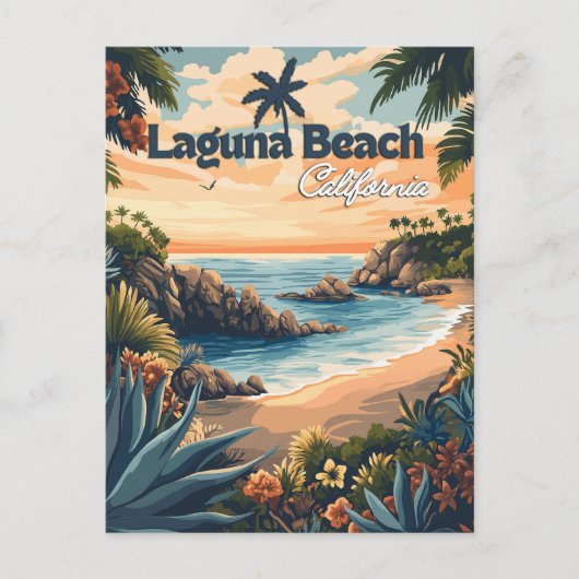 Vintage Laguna Beach California Briefkaart (Voorkant)