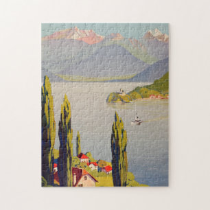 Vintage Lake Annecy France Travel Poster Legpuzzel