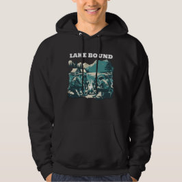 Vintage Lake Bound Camping Campfire Graphic Hoodie